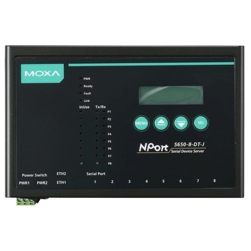 Convertor Media Moxa NPORT 5650-8-DT-J/EU 100 Mbps, 8-pin RJ45 - RJ45