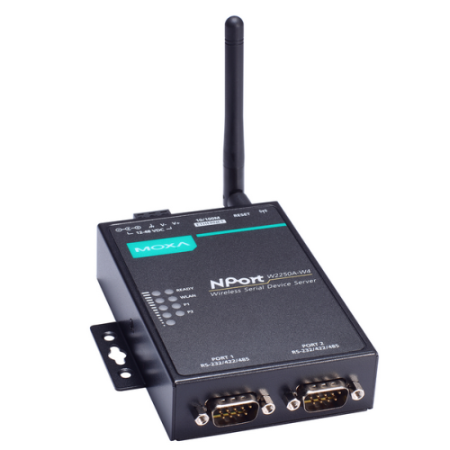  Convertor Media Moxa NPORT W2250A-W4-EU 100 Mbps, RS232/422/485 - Wireless LAN