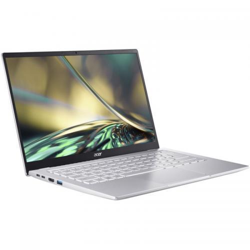 Laptop Acer Swift 3 SF314-44m, AMD Ryzen 3 5425U, 14inch, RAM 8GB, SSD 512GB, AMD Radeon Graphics, No OS, Pure Silver
