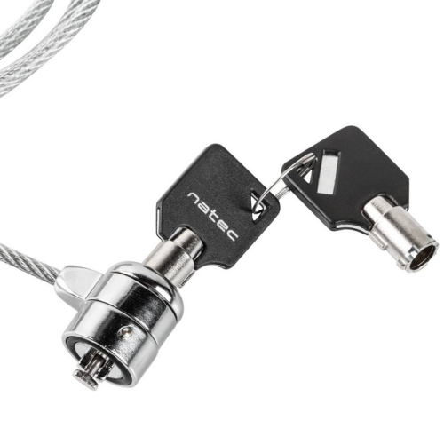 Cablu de securitate Natec by Genesis Lobster Key, 1.8 m, Silver