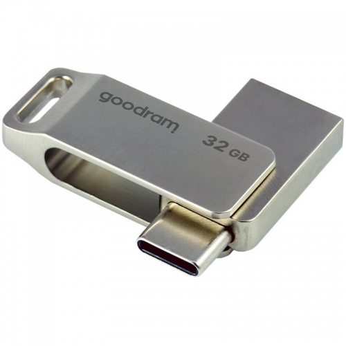 Stick memorie Goodram ODA3 32GB, USB-A/USB-C, Silver