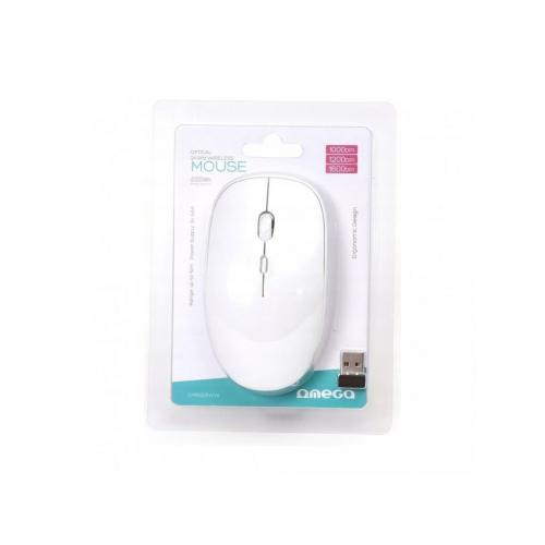 Mouse Optic Omega OM0423W, USB Wireless, White