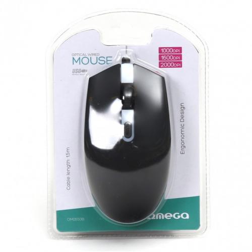Mouse Optic Omega OM0550B, USB, Black