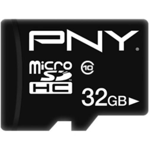 Memory Card microSDHC PNY Performance Plus 32GB, Class 10 + Adaptor SD