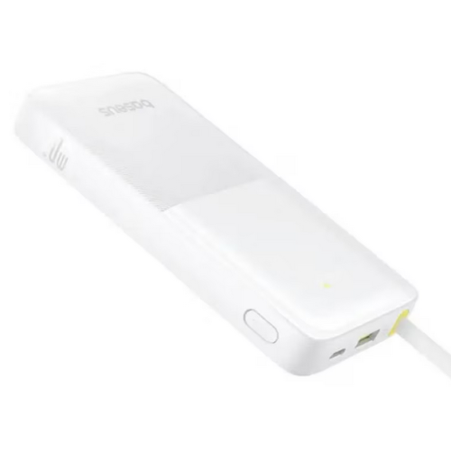 Baterie portabila Baseus Bipow 2, 10000 mAh, 1 x USB-A, 1 x USB-C, White