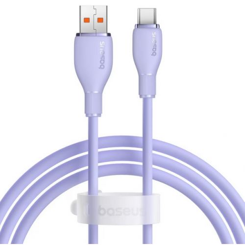 Cablu de date Baseus Pudding Series, USB male - USB-C male, 2m, Purple