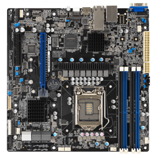 Placa de baza server ASUS P12R-M, Intel C252, Socket 1200, mATX