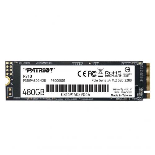 SSD Patriot P310 480GB, PCI Express 3.0 x4, M.2