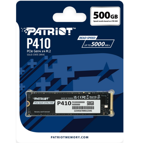 SSD Patriot P410, 500GB, PCIe Gen 4 x4, M.2