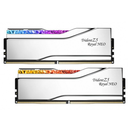 Kit Memorie G.Skill Trident Z5 Neo Silver RGB AMD EXPO, 32GB, DDR5-8000MHz, CL38, Dual Channel