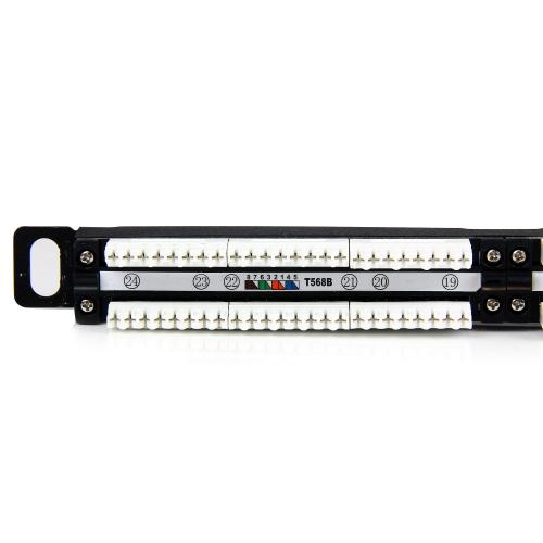 Patch Panel Startech PANELHU24, 19inch, 24x porturi, Black