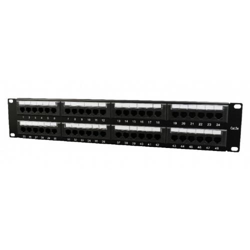 Patch Panel Gembird NPP-C648CM-001, 19inch, 48 port, Black