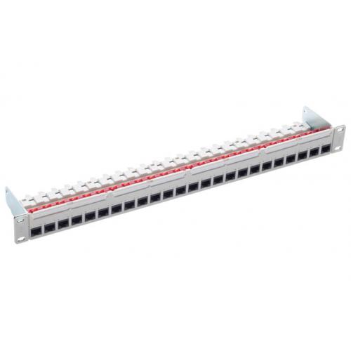 Patch Panel R&M R813490, 19 inch, 24 porturi, Cat.6A, Gray