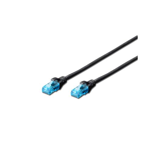 Patchcord Digitus Premiu, U/UTP, CAT5e, 1m, Black