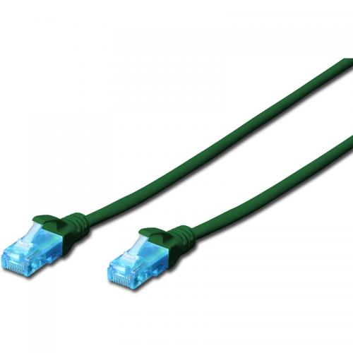 Patchcord Digitus Premium, U/UTP, CAT5e, 0.5m, Green