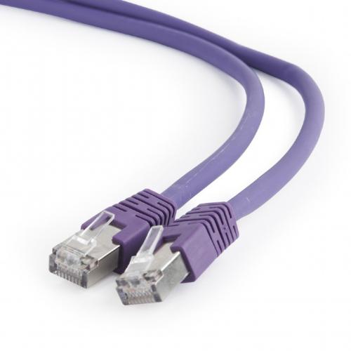 Patchcord Gembird RJ45, Cat. 6A, S/FTP, 0.25m, Purple