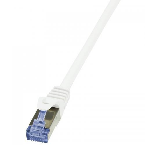 Patchcord Logilink, Cat6A, S/FTP, 0.50m, White