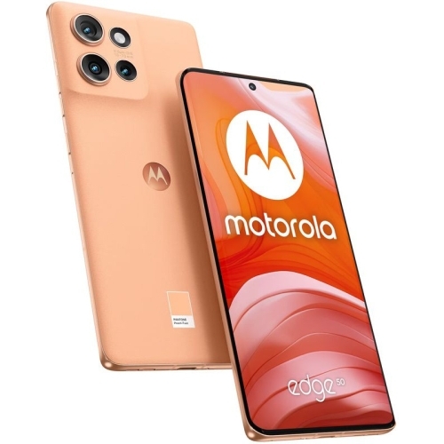 Telefon Mobil Motorola Edge 50, Dual SIM, 512GB, 12GB RAM, 5G, Peach Fuzz