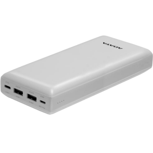 Baterie portabila A-Data C20, 20000 mAh, 2x USB-A, 1x USB-C, White