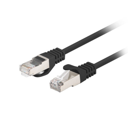 Patch Cord Lanberg PCF6-20CC-0025-BK, CAT.6, FTP, 0.25 m, Black, 10buc