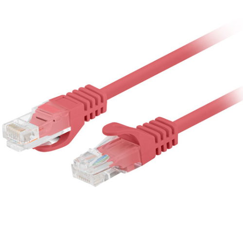 Patch Cord Lanberg PCU5-20CC-0150-R, U/UTP, Cat. 5e, 1.5 m, Red, 10 bucati
