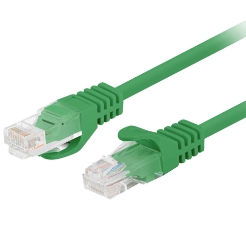 Patch Cord Lanberg PCU5-20CC-0200-G, U/UTP, Cat. 5e, 2 m, Green, 10 bucati
