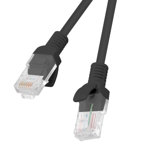 Patch Cord Lanberg PCU5-20CC-0300-BK, U/UTP, Cat. 5e, 3 m, Black, 10 bucati