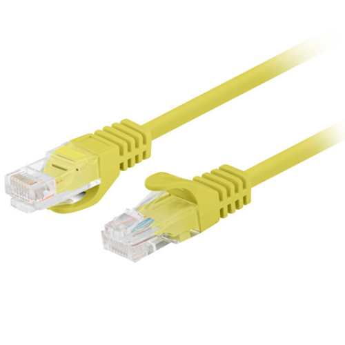 Patch Cord Lanberg PCU6-20CC-0100-Y, U/UTP, Cat. 6, 1 m, Yellow, 10 bucati