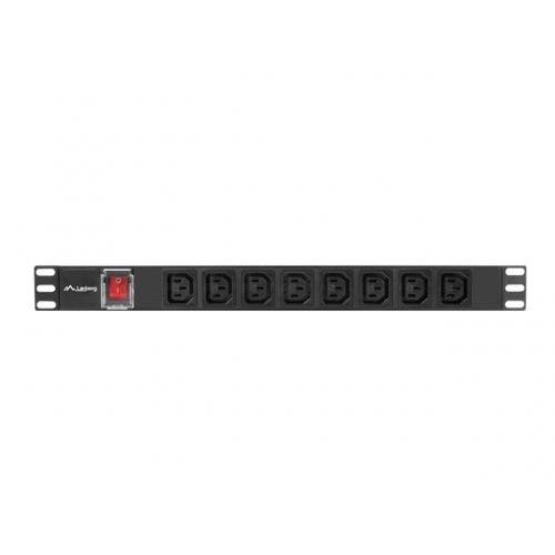 PDU Lanberg PDU-08I-0200-C20-BK, 8x C13, Black