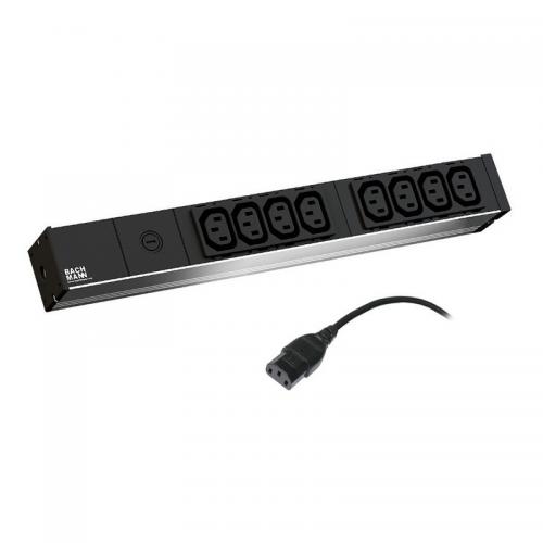 Bachmann IT PDU 8x prize IEC13,10A microfuse, interchangeable,in IEC 14 , Cable: 2.0m H05VV-F 3G 1.50 mm