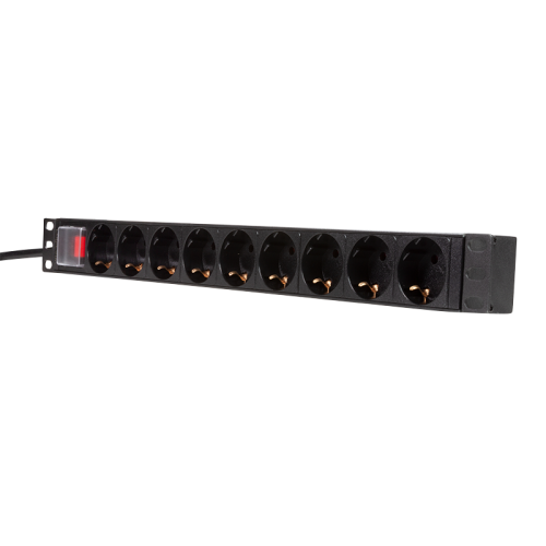 PDU Logilink PDU9C02, 9x Schuko, Black