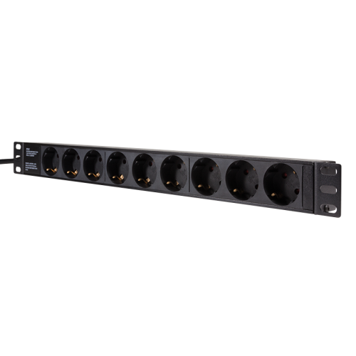 PDU Logilink PDU9C03, 9x Schuko, Black