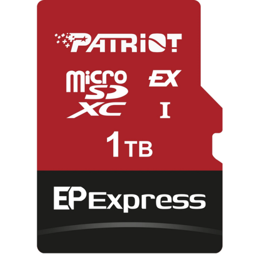 Memory Card microSDXC Patriot EP Express 1TB, Class 10, UHS-I U3, V30, A1