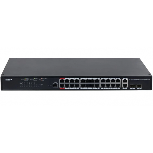Switch Dahua PFS4226-24GT-370, 24 porturi, PoE