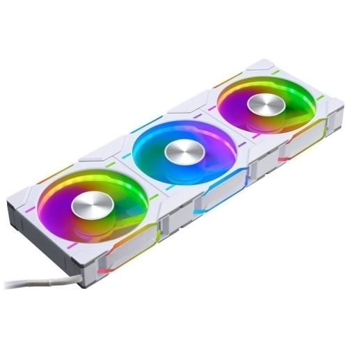 Ventilator Phanteks D30-120 PWM Regular, DRGB LED, 120 mm, White, 3 bucati