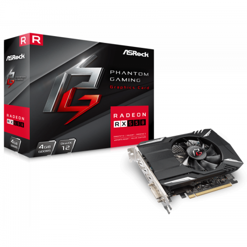 Placa video ASRock Radeon RX550 PHANTOM Gaming, 2GB, 128-bit