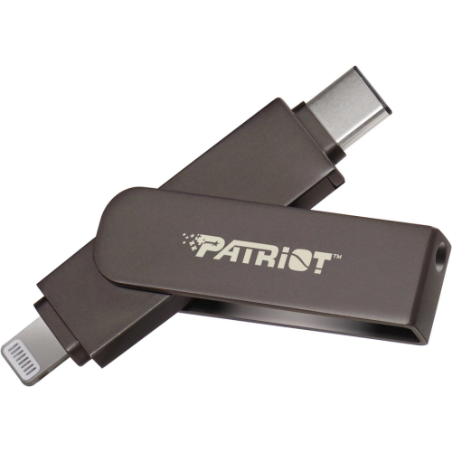 Stick Memorie Patriot iLuxe, 256GB, USB 3.2 Gen 1 Type C/Lightning, Grey