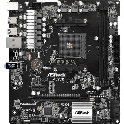 Placa de baza ASRock A320M, AMD A320, Socket AM4, mATX