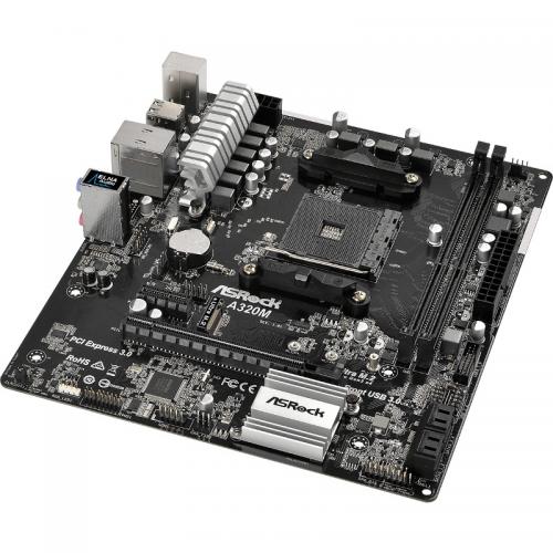 Placa de baza ASRock A320M, AMD A320, Socket AM4, mATX