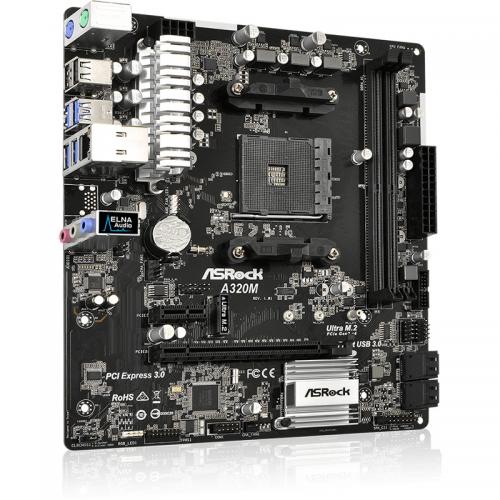 Placa de baza ASRock A320M, AMD A320, Socket AM4, mATX