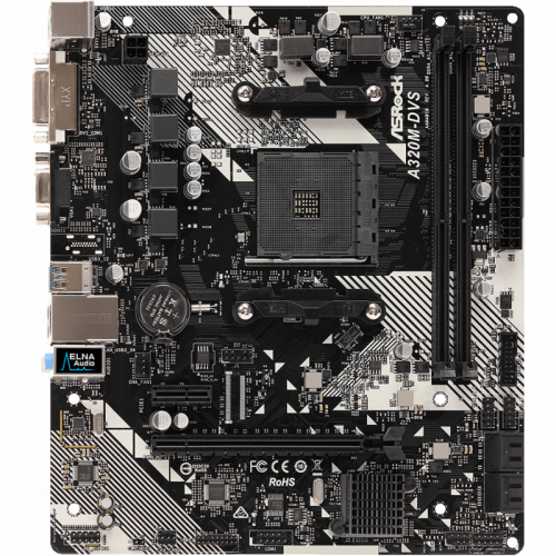 Placa de baza ASRock A320M-DVS R4.0, AMD A320, Socket AM4, mATX