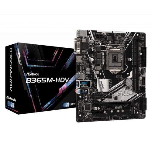 Placa de baza ASRock B365M-HDV, Intel B365, Socket 1151 v2, mATX