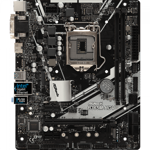 Placa de baza ASRock B365M-HDV, Intel B365, Socket 1151 v2, mATX