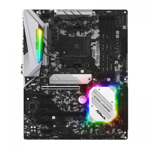 Placa de baza ASRock B450 Steel Legend, AMD B450, Socket AM4, ATX