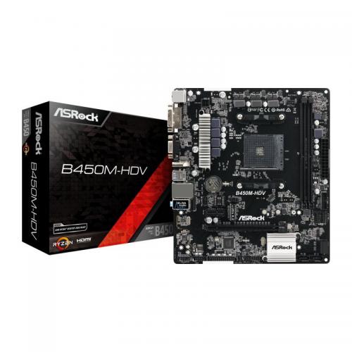 Placa de baza ASRock B450M-HDV, Socket AM4