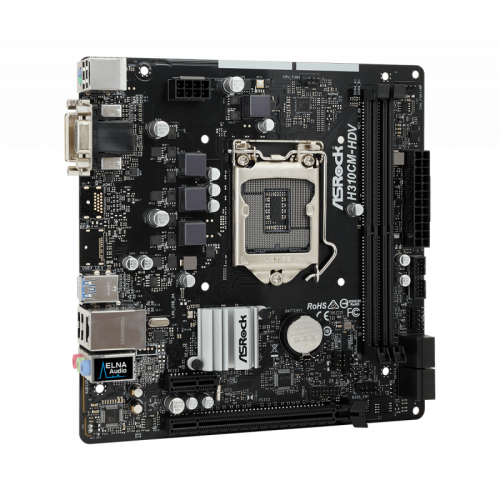 Placa de baza ASRock H310CM-DVS, Intel H310, Socket 1151 v2, mATX