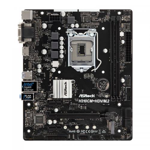 Placa de baza ASRock H310CM-HDV/M.2, Intel H310, Socket 1151 v2, mATX