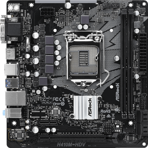 Placa de baza ASRock H410M-HDV, Intel H410, socket 1200, mATX