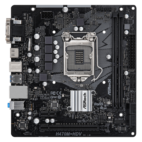 Placa de baza ASRock H470M-HDV, Intel H470, Socket 1200, mATX