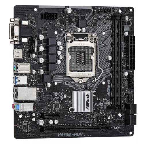 Placa de baza ASRock H470M-HDV, Intel H470, Socket 1200, mATX